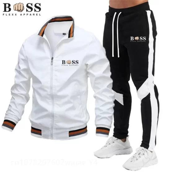 New Mens Tracksuits 2024 Men Sets Sweatshirt+sweatpants Tracksuit Zipper Stand Collar Sports Suit Jogging Fitness Men Clothing - Image 10