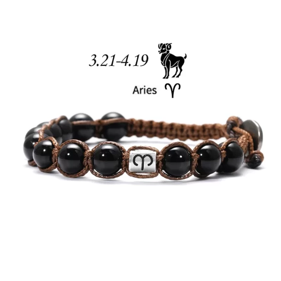 Natural Volcanic Stone Bracelet 12 Zodiac Bracelet Virgo Capricorn Taurus Aquarius Sagittarius Cancer Aries Pisces Gemini Libra - Image 41