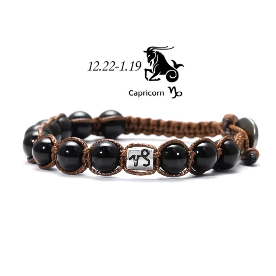 Natural Volcanic Stone Bracelet 12 Zodiac Bracelet Virgo Capricorn Taurus Aquarius Sagittarius Cancer Aries Pisces Gemini Libra - Image 38