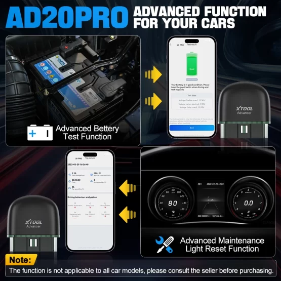 XTOOL Advancer AD20Pro OBD2 Bluetooth Scanner Full System Car Diagnostic Tool obd2 Scanner Oil Reset & Battery Test Code Reader - Image 5