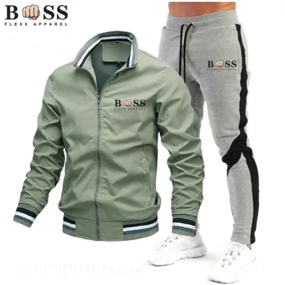 New Mens Tracksuits 2024 Men Sets Sweatshirt+sweatpants Tracksuit Zipper Stand Collar Sports Suit Jogging Fitness Men Clothing - Image 11