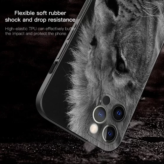 Case For Apple iPhone 15 14 14 13 12 11 Pro Max Mini XS Max XR X 7 8 Plus Cover Shell Wolf Dog Cat Bird Lion Tiger Animal - Image 2